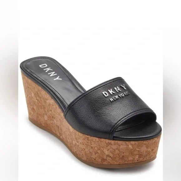 DKNY Black Women's Slide Sandals - Picture 1 of 9